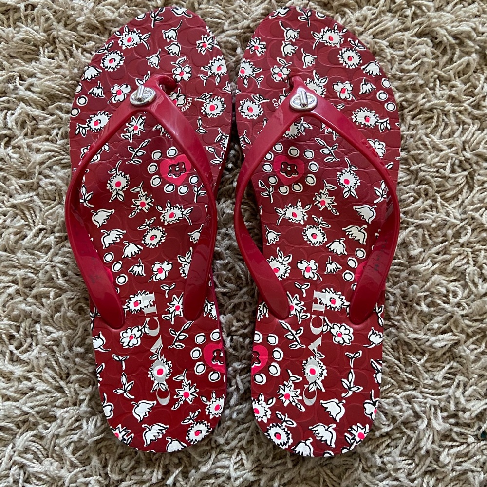 Coach flip flops